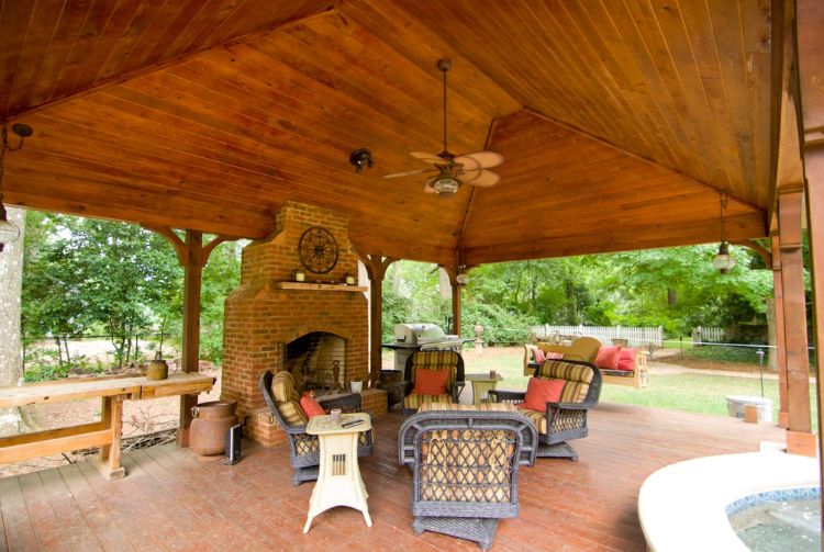 Cozy Outdoor Pavilion With Fireplace In Sandy Springs, GA