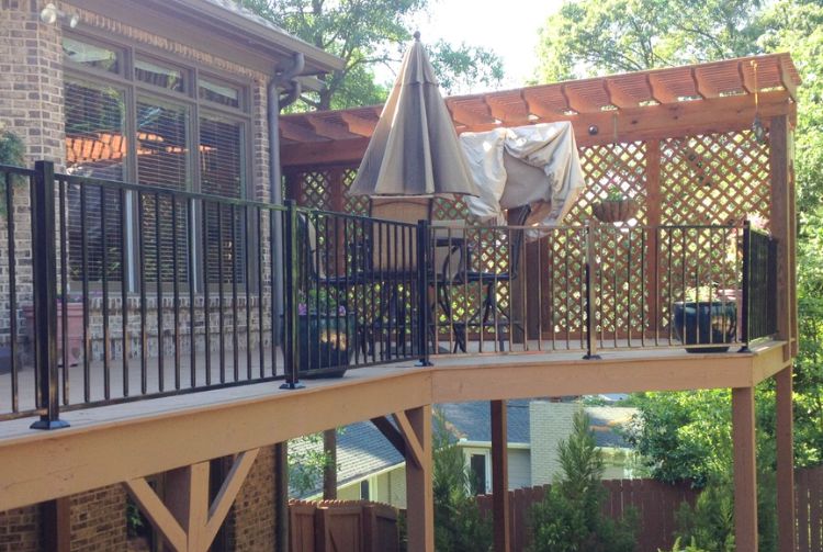 Elevated Deck With Pergola In Johns Creek, GA