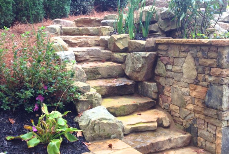 Stone Steps In Garden Johns Creek, GA
